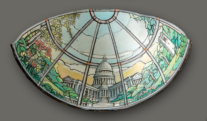 ceiling mural of the capitol building