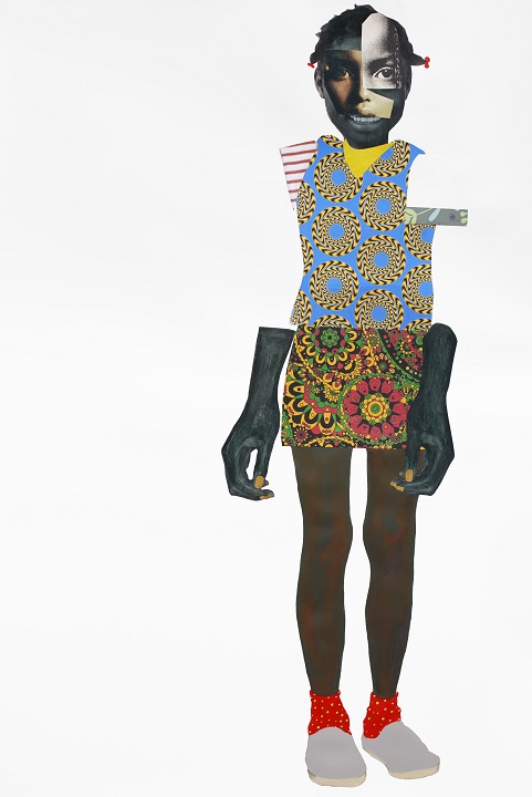 Collage Face to Face by artist Deborah Roberts