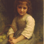 Little Girl with Basket of Apples