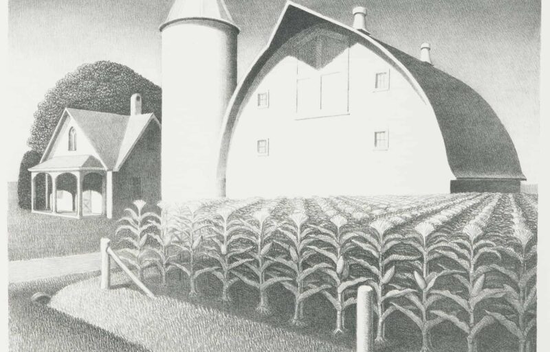 Grant Wood (American, 1891–1942), Fertility, 1939. Lithograph, 9 x 12 in. Gift of Mr. and Mrs. Gunther W. Heller. 1985.305